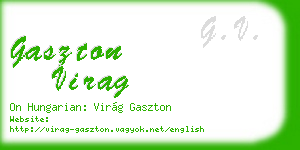 gaszton virag business card