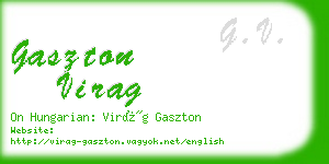 gaszton virag business card